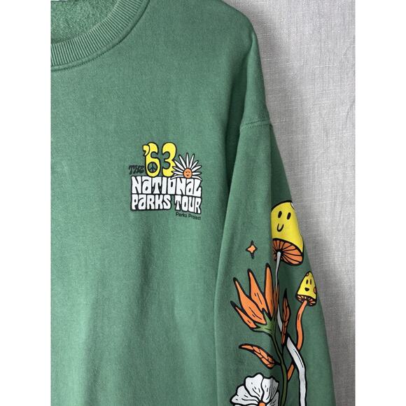 Parks Project The 63 National Parks Tour Mushrooms Graphic Sweater Women's M - Picture 2 of 8